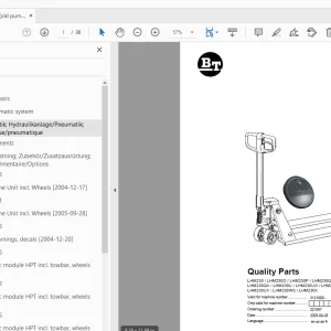 BT LHM 230 (old pump) Quality Parts Manual - PDF DOWNLOAD