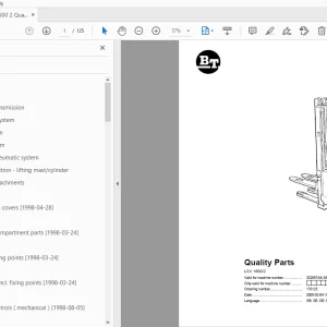 BT LSV 1600/2 Quality Parts Manual 332667AA-354259AA - PDF