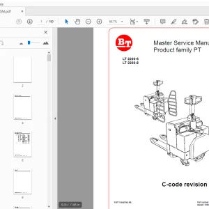BT LT 2200-6 LT 2200-8 C-code revision 2 Master Service Manual 173666-040 - PDF