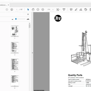BT OP Coldstore; OPW Coldstore Quality Parts Manual - PDF