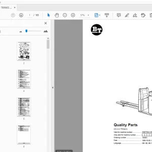 BT OS 2.0 TRINKS Quality Parts Manual 289679AA - 295606AA - PDF
