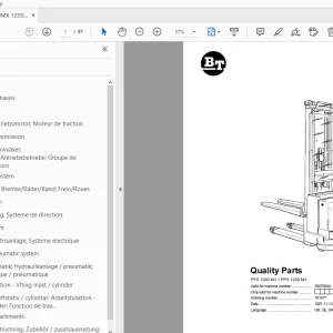 BT PPS 1000 MX/PPS 1200 MX Quality Parts Manual - PDF