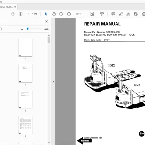 BT PRIME-MOVER RMX/HMX ELECTRIC LOW LIFT PALLET TRUCK SERVICE MANUAL - PDF