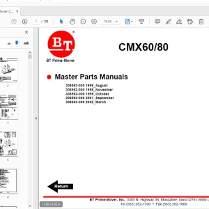 BT Prime-Mover CMX60/80 Master Parts Manual - PDF DOWNLOAD