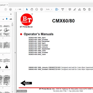 BT Prime-Mover CMX60/80 Operator’s Manual - PDF DOWNLOAD