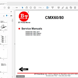 BT Prime-Mover CMX60/80 Service Manual - PDF DOWNLOAD