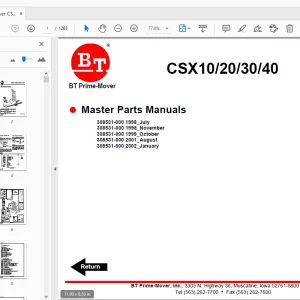 BT Prime-Mover CSX10/20/30/40 Master Parts Manual - PDF DOWNLOAD