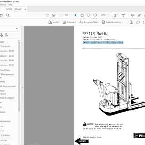 BT Prime-Mover Forklift LOWLIFT ELECTRIC TRUCKS REPAIR MANUAL 9102