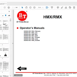 BT Prime-Mover HMX/RMX Operator’s Manual - PDF DOWNLOAD