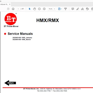 BT Prime-Mover HMX/RMX Service Manual - PDF DOWNLOAD