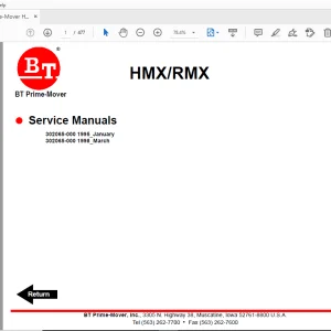 BT Prime-Mover HMX/RMX Service Manual - PDF DOWNLOAD