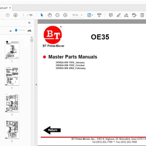 BT Prime-Mover OE35 Master Parts Manual - PDF