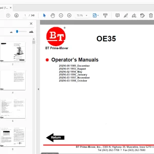 BT Prime-Mover OE35 Operator’s Manual - PDF DOWNLOAD