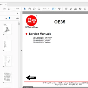 BT Prime-Mover OE35 Service Manual - PDF DOWNLOAD