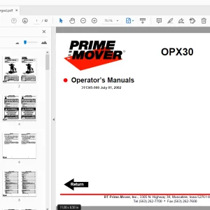 BT Prime-Mover OPX30 Operator’s Manual - PDF DOWNLOAD
