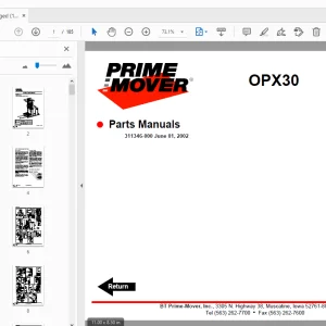 BT Prime-Mover OPX30 Parts Manual - PDF