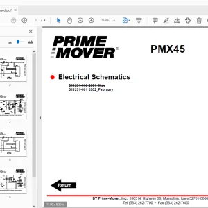 BT Prime-Mover PMX45 Electrical Schematics Manual - PDF DOWNLOAD
