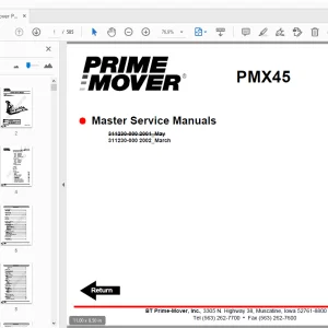 BT Prime-Mover PMX45 Master Service Manual - PDF DOWNLOAD