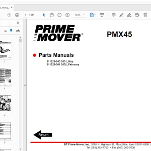 BT Prime Mover PMX45 Parts Manual - PDF DOWNLOAD