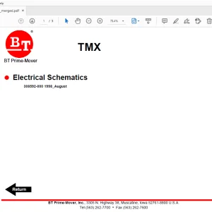 BT Prime-Mover TMX Electrical Schematics Manual Digital PDF Download