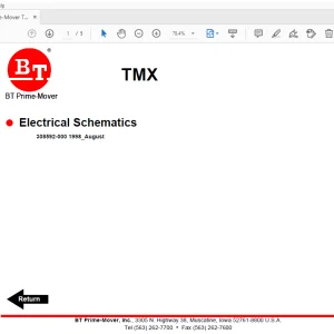 BT Prime-Mover TMX Electrical Schematics Manual - PDF