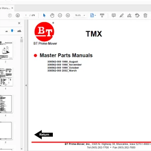 BT Prime-Mover TMX Master Parts Manual - PDF DOWNLOAD