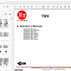 BT Prime-Mover TMX Operator’s Manual - PDF DOWNLOAD