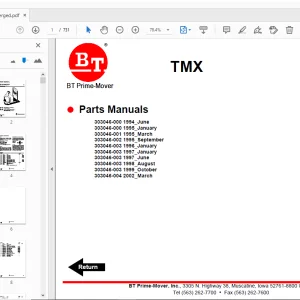 BT Prime-Mover TMX Parts Manual - PDF DOWNLOAD