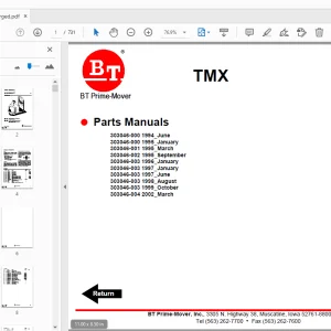 BT Prime-Mover TMX Parts Manual - PDF DOWNLOAD
