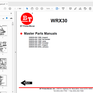 BT Prime-Mover WRX Master Parts Manual - PDF DOWNLOAD - HeyDownloads ...