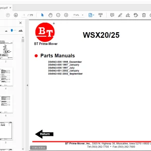 BT Prime-Mover WSX20/25 Parts Manual - PDF DOWNLOAD