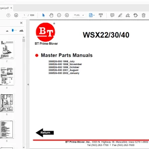 BT Prime-Mover WSX22/30/40 Master Parts Manual - PDF DOWNLOAD