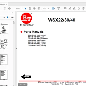 BT Prime-Mover WSX22/30/40 Parts Manual - PDF DOWNLOAD