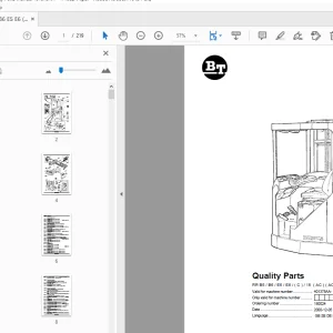 BT Forklift RR B5/B6/E5/E6/(C)/15 (AC) (ACi) Quality Parts Manual - PDF