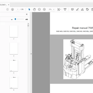 BT SWE140S,SWE150,SWE150L,SWE160,SWE160L,SWE200,SWE200L Repair Manual  - PDF