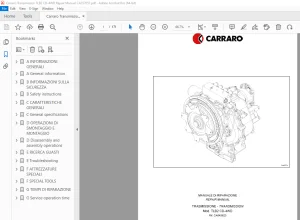 Carraro Transmission TLB2 CD-4WD Repair Manual CA357657 - PDF DOWNLOAD