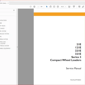 Case 21E 121E 221E 321E Series 3 Compact Wheel Loader Service Manual PDF