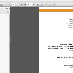 Case 845B 845B DHP 865B 865B VHP 865B AWD 885B 885B DHP 885B AWD Grader Service Manual PDF