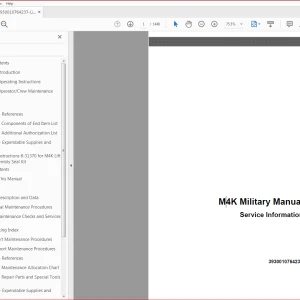 Case M4K Military Service Information Manual 3930010764237 PDF