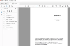 Daewoo Solar 140LC-V Shop Manual 023-00076E - PDF DOWNLOAD