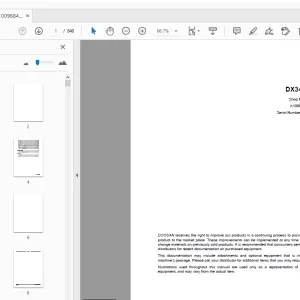 Daewoo Excavator DX340LC Shop Manual K1009684E - PDF