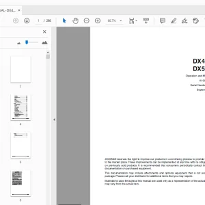 Daewoo Excavator DX480LC DX520LC Operation & Maintenance Manual - PDF