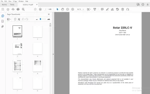 Daewoo Excavator Solar 220LC-V Shop Manual 2023-7115AE - PDF