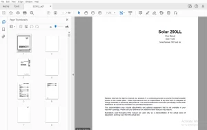 Daewoo Excavator Solar 290LL Shop Manual 2023-7132E - PDF