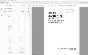 Daewoo Excavators 470LC-V Parts Manual - PDF DOWNLOAD