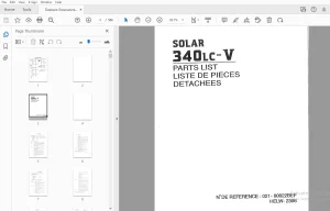 Daewoo Excavators S340LC-V Parts Manual - PDF DOWNLOAD