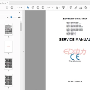 EP Electrical Forklift Truck J-4-Wheels-10-50T Service Manual - PDF