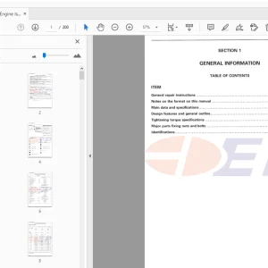 EP Forklift C240 Engine Isuzu Service Manual - PDF DOWNLOAD