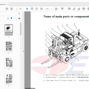 EP Forklift R 14-16T Operation Manual - PDF DOWNLOAD