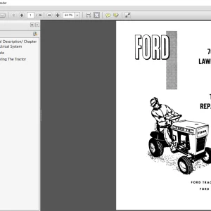 Ford 70 & 75 Lawn Tractor Repair Manual 40007020 - PDF DOWNLOAD